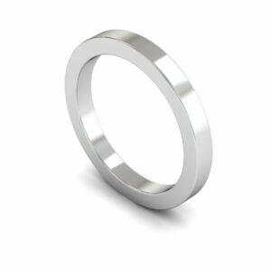 Platinum 2.5mm Flat Heavy Ring