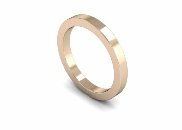 9ct Rose Gold 2.5mm Flat Heavy Ring