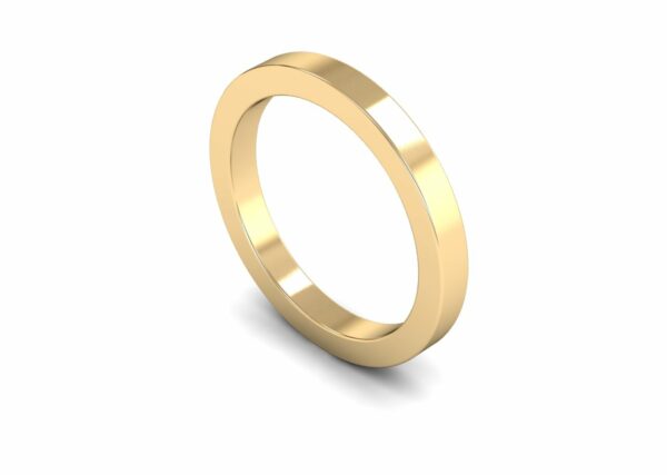 9ct Yellow Gold 2.5mm Flat Heavy Ring