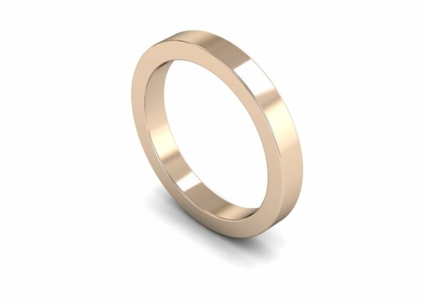 9ct Rose Gold 3mm Flat Heavy Ring