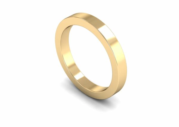 9ct Yellow Gold 3mm Flat Heavy Ring