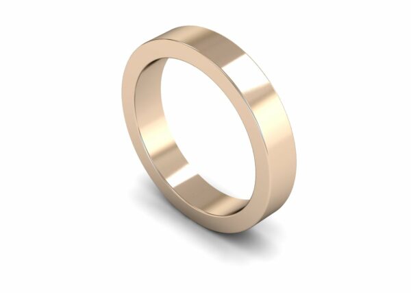 9ct Rose Gold 4mm Flat Heavy Ring