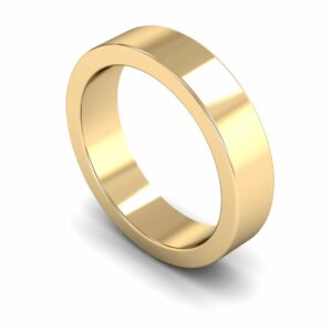 9ct Yellow Gold 5mm Flat Heavy Ring