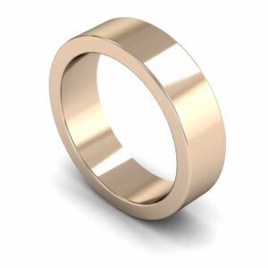 9ct Rose Gold 6mm Flat Heavy Ring