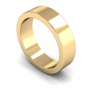 9ct Yellow Gold 6mm Flat Heavy Ring