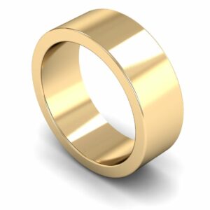 9ct Yellow Gold 8mm Flat Heavy Ring