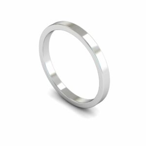 Platinum 2mm Flat Light Ring