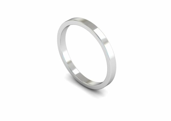 Platinum 2mm Flat Light Ring
