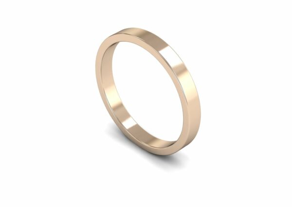 9ct Rose Gold 2.5mm Flat Light Ring
