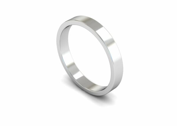 Platinum 3mm Flat Light Ring