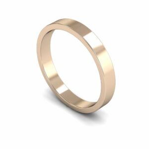 9ct Rose Gold 3mm Flat Light Ring
