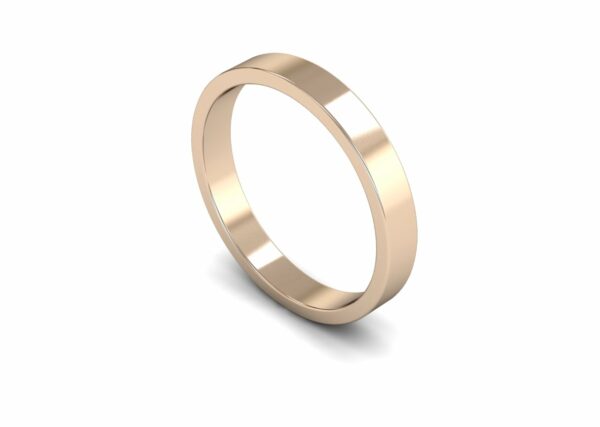 9ct Rose Gold 3mm Flat Light Ring