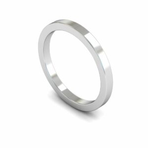Platinum 2mm Flat Medium Ring