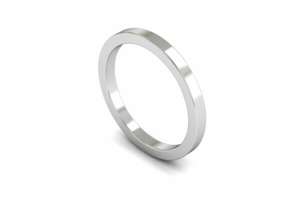 Platinum 2mm Flat Medium Ring