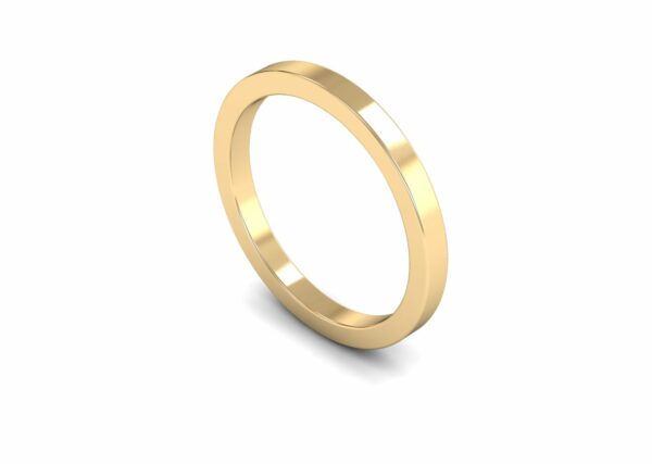 9ct Yellow Gold 2mm Flat Medium Ring