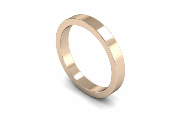 9ct Rose Gold 3mm Flat Medium Ring