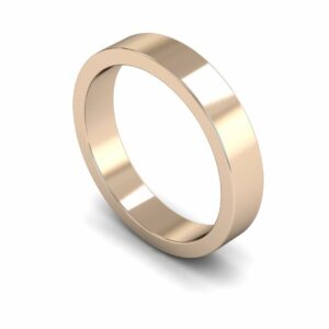 9ct Rose Gold 4mm Flat Medium Ring