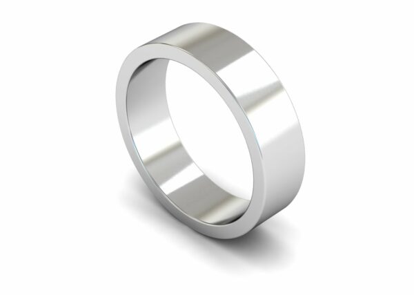 Platinum 6mm Flat Medium Ring