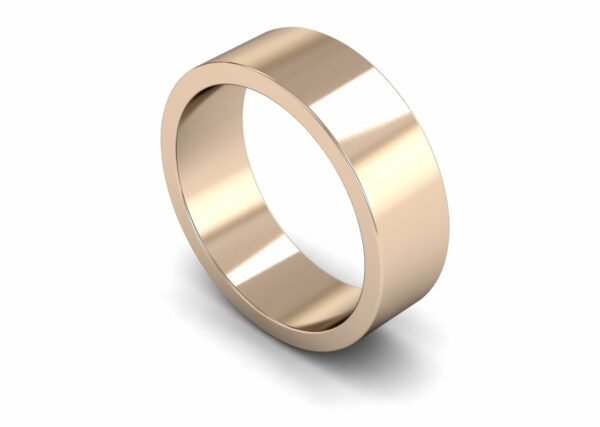 9ct Rose Gold 7mm Flat Medium Ring