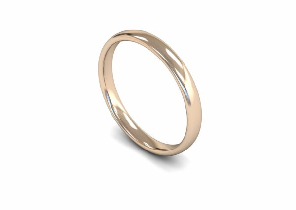 9ct Rose Gold 2.5mm Slight Court Light Ring