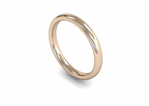 9ct Rose Gold 2.5mm Slight Court Medium Ring