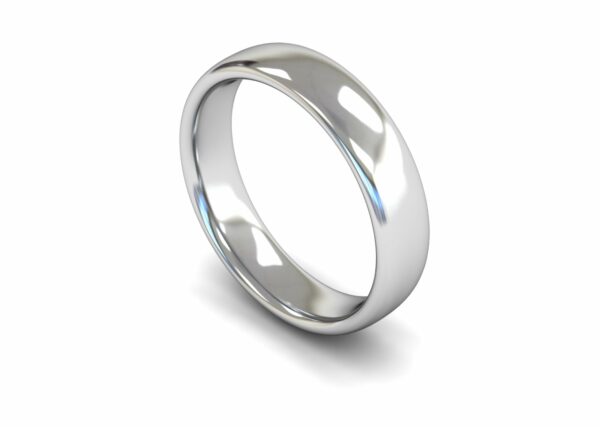 Platinum 5mm Slight Court Medium Ring