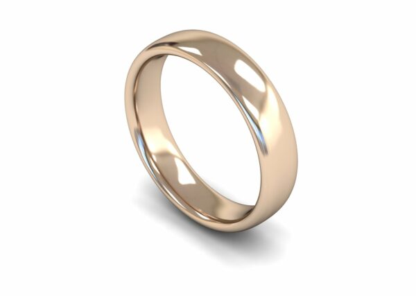 9ct Rose Gold 5mm Slight Court Medium Ring
