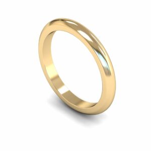 9ct Yellow Gold 2.5mm D Shape Heavy Ring
