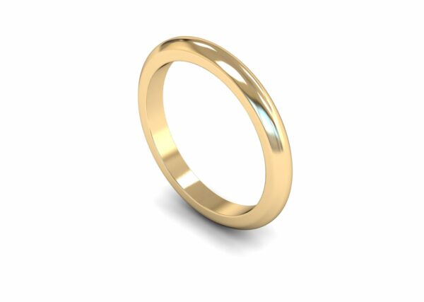 9ct Yellow Gold 2.5mm D Shape Heavy Ring