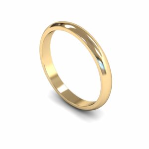 9ct Yellow Gold 2.5mm D Shape Light Ring