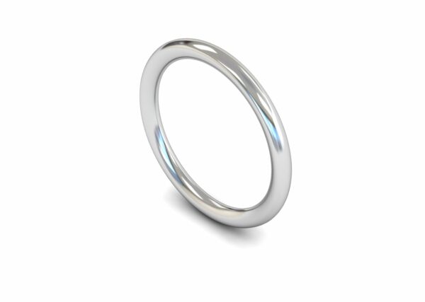 Platinum 2mm Traditional Court Heavy Ring