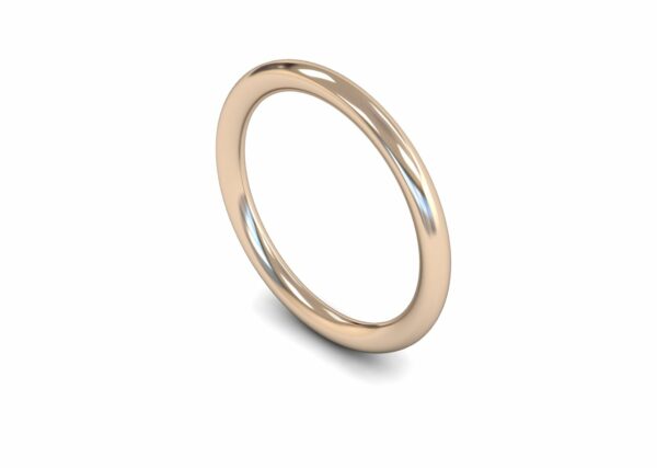9ct Rose Gold 2mm Traditional Court Heavy Ring