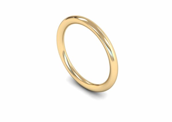 9ct Yellow Gold 2mm Traditional Court Heavy Ring