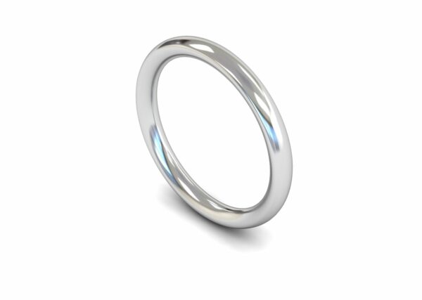 Platinum 2.5mm Traditional Court Heavy Ring