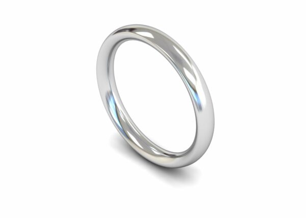 Platinum 3mm Traditional Court Heavy Ring