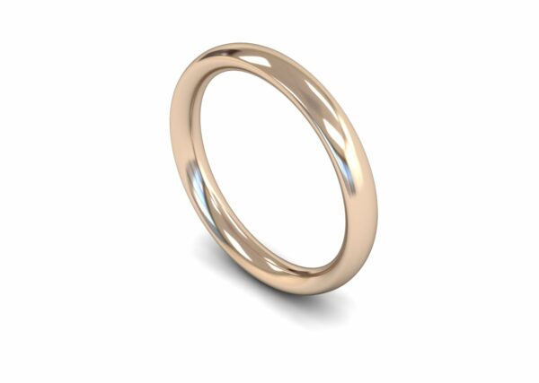 9ct Rose Gold 3mm Traditional Court Heavy Ring