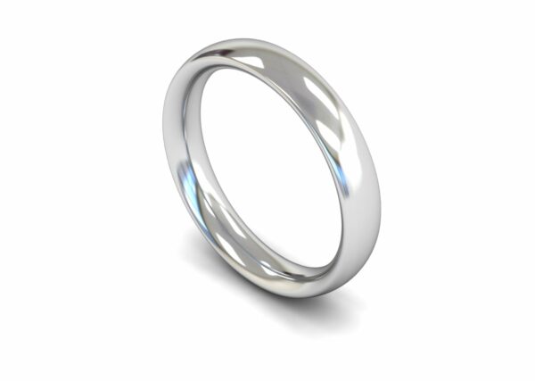 Platinum 4mm Traditional Court Heavy Ring