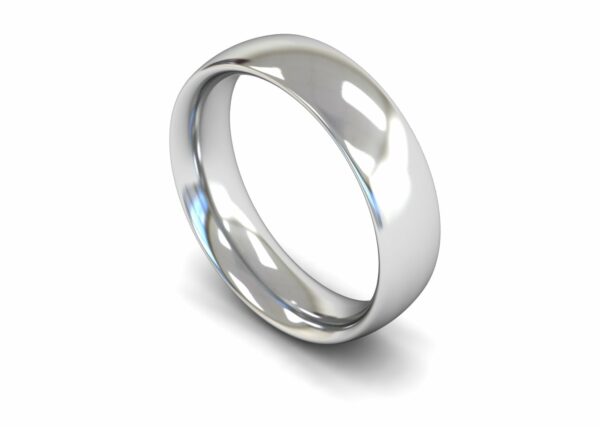 Platinum 6mm Traditional Court Heavy Ring