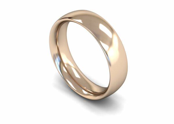 9ct Rose Gold 6mm Traditional Court Heavy Ring