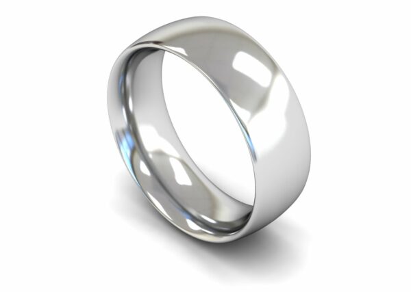 Platinum 8mm Traditional Court Heavy Ring