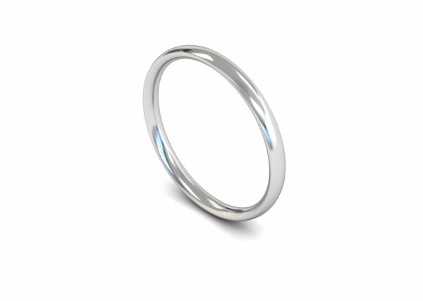 Platinum 2mm Traditional Court Light Ring