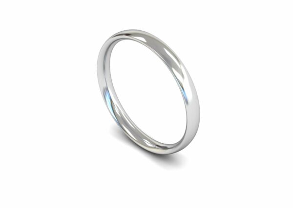 Platinum 2.5mm Traditional Court Light Ring