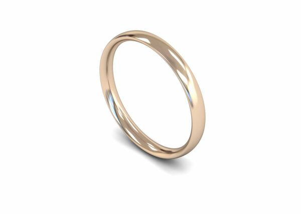 9ct Rose Gold 2.5mm Traditional Court Light Ring