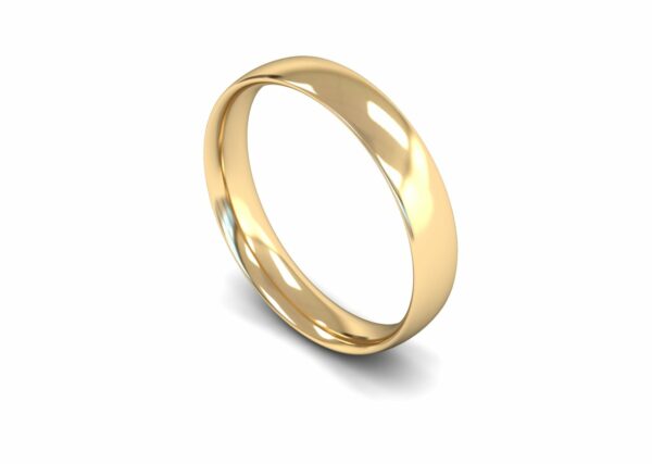 9ct Yellow Gold 4mm Traditional Court Light Ring