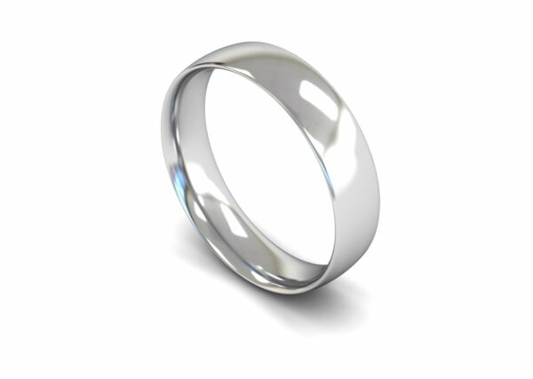 Platinum 5mm Traditional Court Light Ring