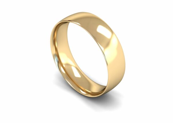 9ct Yellow Gold 6mm Traditional Court Light Ring