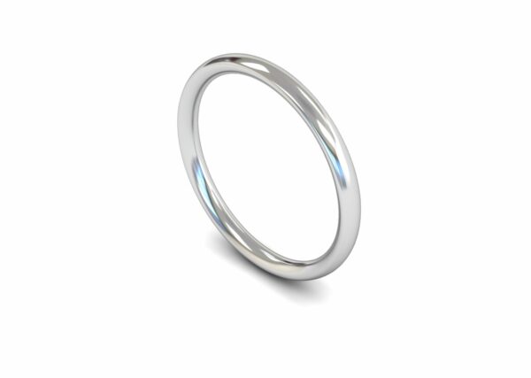 Platinum 2mm Traditional Court Medium Ring