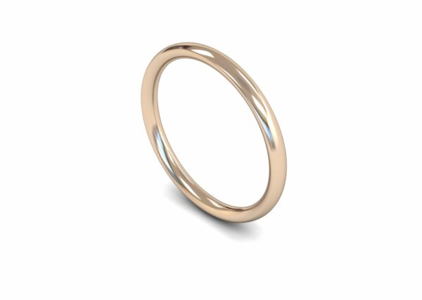9ct Rose Gold 2mm Traditional Court Medium Ring