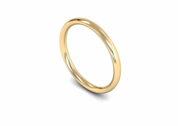 9ct Yellow Gold 2mm Traditional Court Medium Ring
