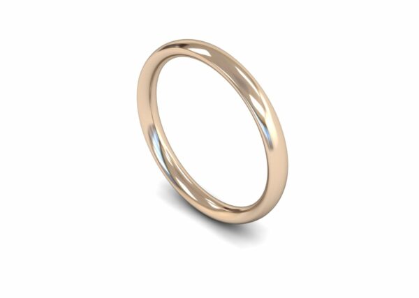 9ct Rose Gold 2.5mm Traditional Court Medium Ring